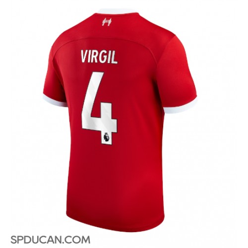 Muški Nogometni Dres Liverpool Virgil van Dijk #4 Domaci 2023-24 Kratak Rukav